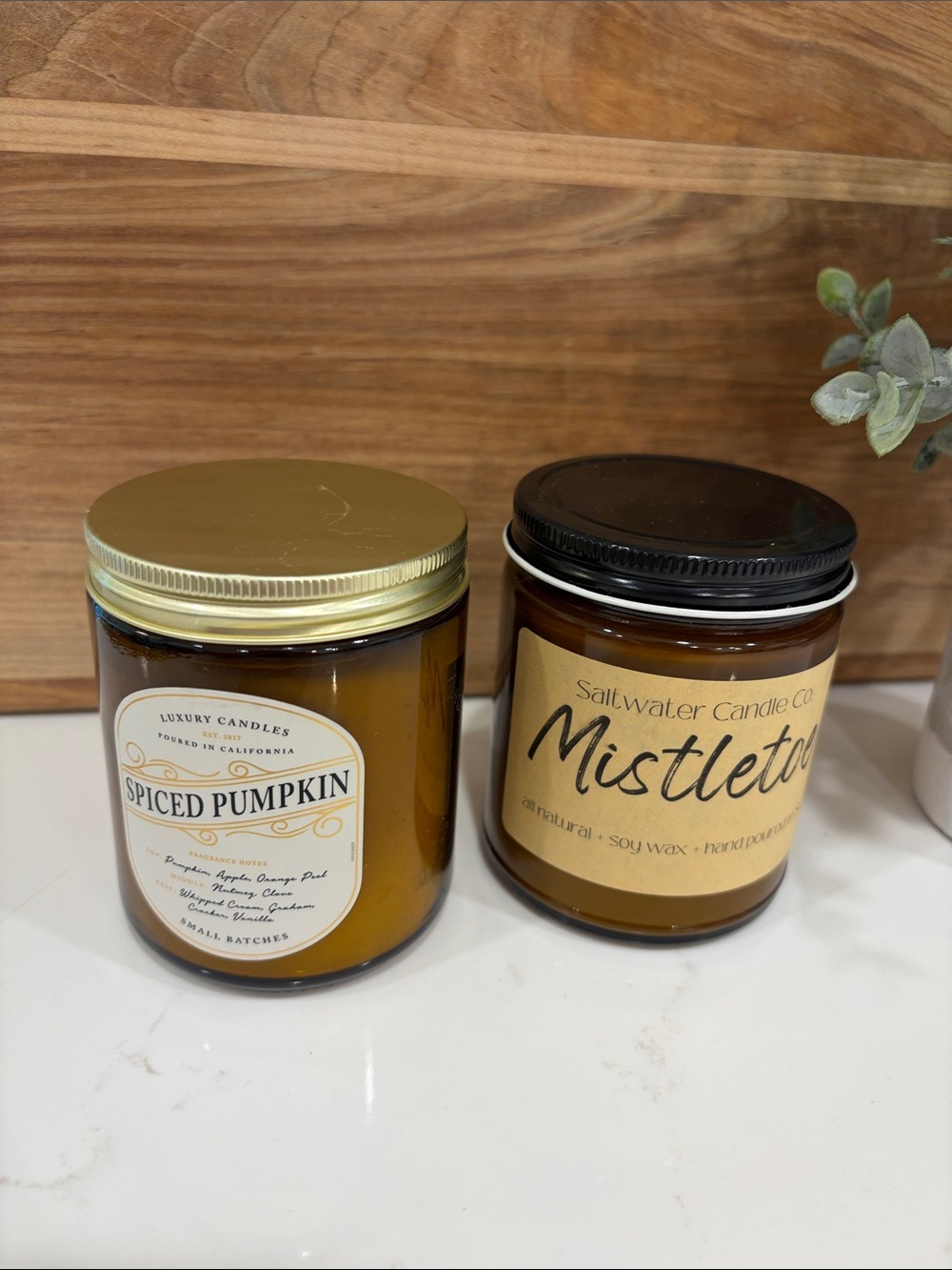 Mistletoe & Spiced Pumpkin Amber Jar Candles